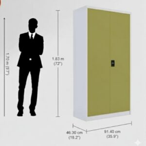 Almirah_G20/22, 2-Door Steel Almirah,70-75kg, Cupboard for Clothes, 1-Year Warranty, 4 Shelves